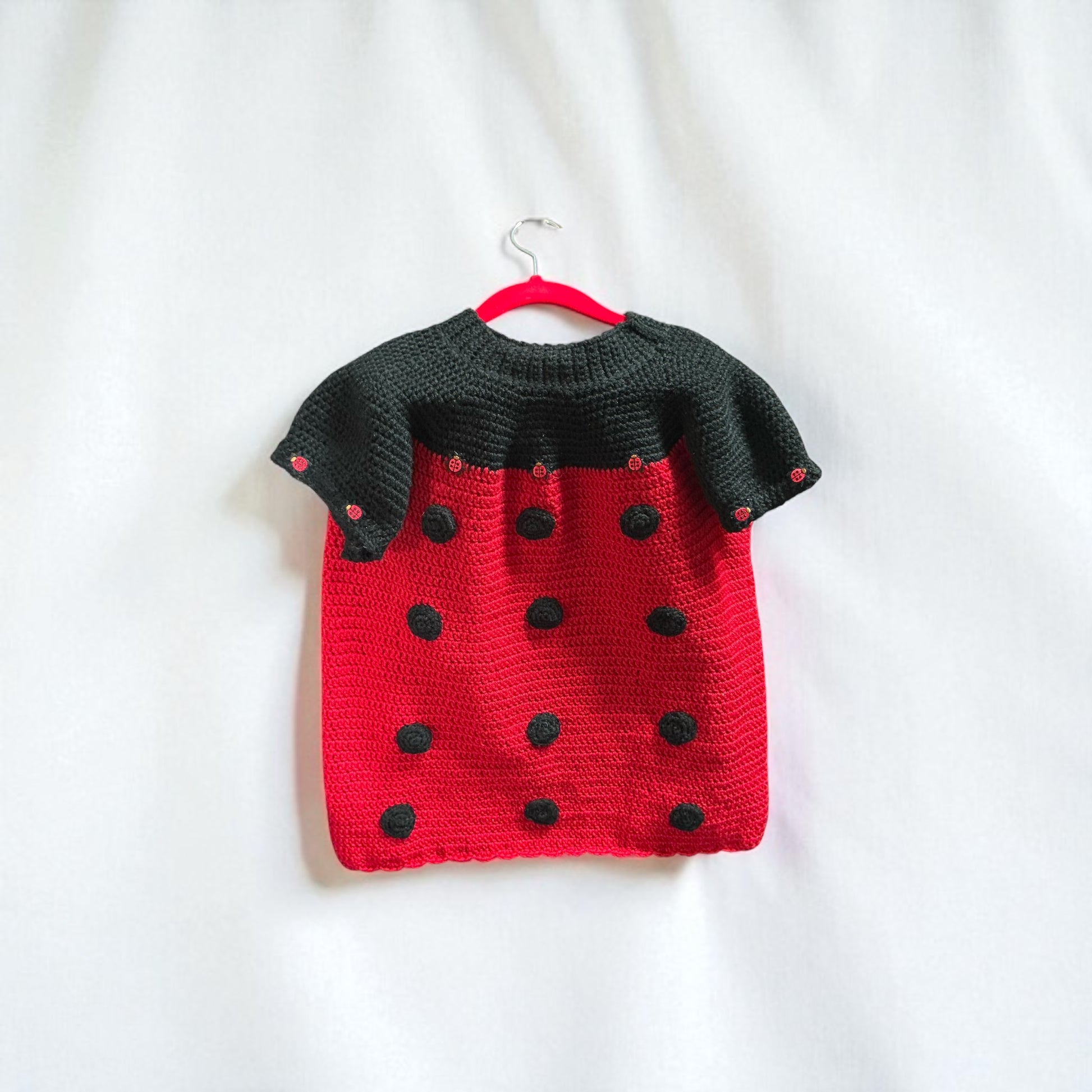 crochet ladybug dress Funny Plush Ladybug Crochet Pattern - printable PDF