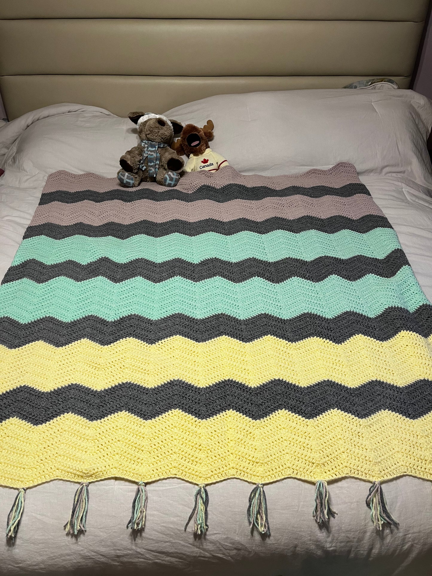 Chevron Blanket with Tassels